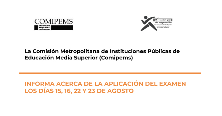 La Comisión Metropolitana de Instituciones Públicas de Educación Media Superior (Comipems) informa La Comisión Metropolitana de Instituciones Públicas de Educación Media Superior (Comipems) informa